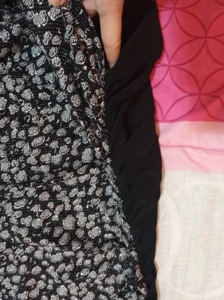 Vestido fiesta negro lentejuelas talla 38