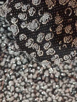 Vestido fiesta negro lentejuelas talla 38