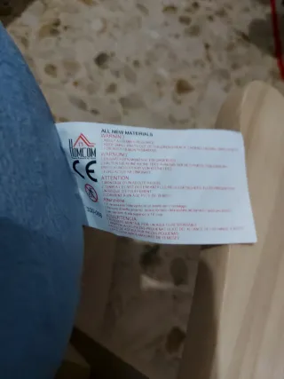 Dondolo peluche e legno aereo