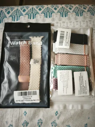 2x Correas Apple Watch (Beige, Negro, Verde, Rosa,