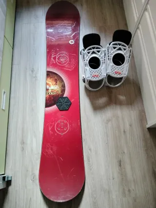 Tabla de Snow Burton con fijaciones y funda