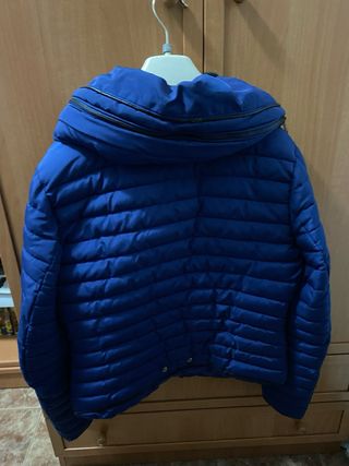 Abrigo acolchado azul mujer Zara