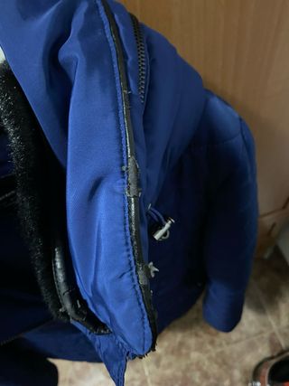 Abrigo acolchado azul mujer Zara