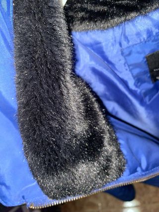 Abrigo acolchado azul mujer Zara