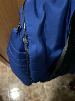 Abrigo acolchado azul mujer Zara