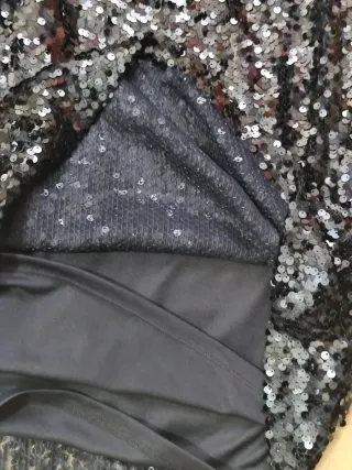 Abito corto paillettes blù