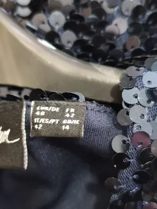 Abito corto paillettes blù