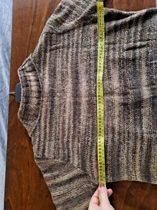 Maglione vintage zip sfumature marroni made Italy