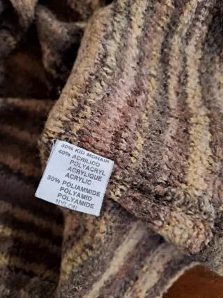 Maglione vintage zip sfumature marroni made Italy