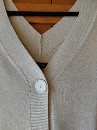 Top Massimo Dutti Beige Manga Corta