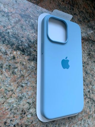 Cover iPhone 15 Pro Max Silicone MagSafe Blu