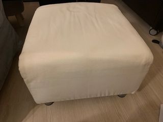 Butaca y puff Ikea gris azulado