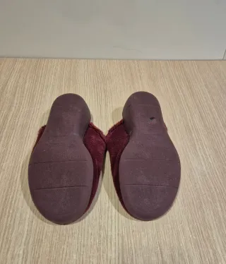 Zapatillas de estar por casa mujer burdeos