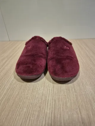 Zapatillas de estar por casa mujer burdeos