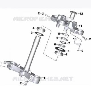 Tija inferior y eje rueda delanatera BMW F800GS