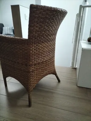 Butaca ratán natural barnizado