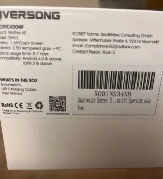 Reloj Inteligente RIVERSONG Unisex Azul