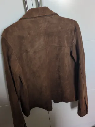 Chaqueta Zara Ante Marrón T. S
