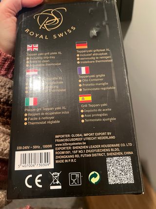Royal Swiss Grill y Teppanyaki 1800W