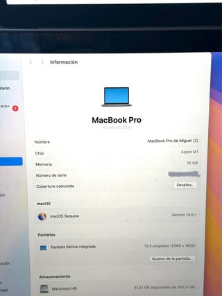 MacBook Pro 13 M1 (2020) 16GB RAM 256GB SSD