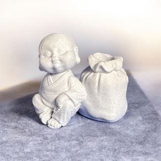 Statua Buddha Prosperità 3D