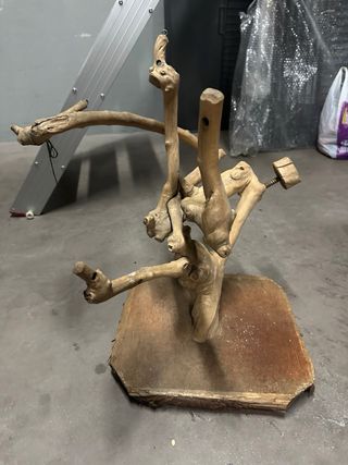 Jaula para loro con palo de apoyo