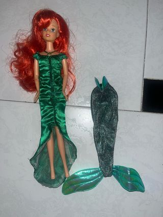 Muñeca Ariel Sirena Vestido Verde