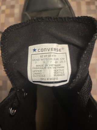 Zapatillas botas Converse Chuck Taylor Negras 40