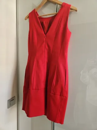 Vestido fiesta rojo. Talla S. Fin de año.