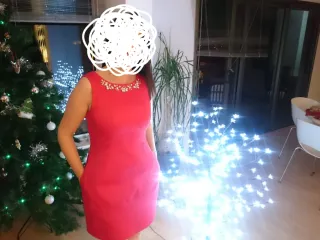 Vestido fiesta rojo. Talla S. Fin de año.