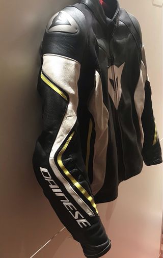 Chaqueta Dainese Assen Piel Negra/Blanca talla 50