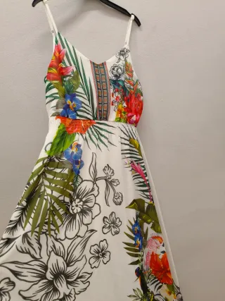 Abito bianco elegante in velo Tg. M