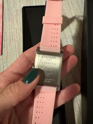 Orologio Locman Rettangolare Rosa Argento