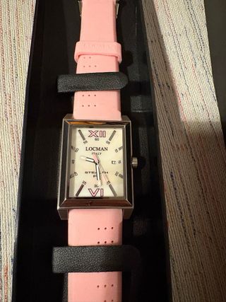 Orologio Locman Rettangolare Rosa Argento