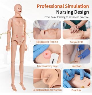 Muñeco prácticas enfermería + Accesorios