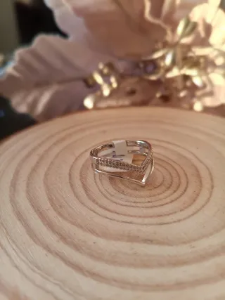Anillo plata con circonitas