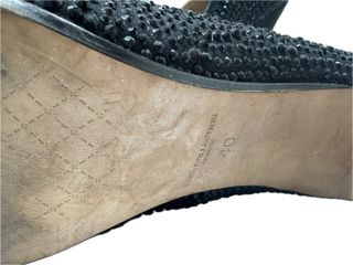 Zapatos tacón Zara strass negro T.40