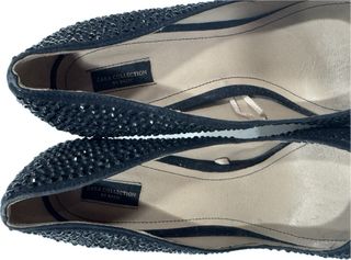 Zapatos tacón Zara strass negro T.40