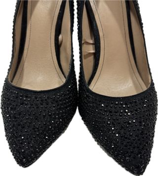 Zapatos tacón Zara strass negro T.40