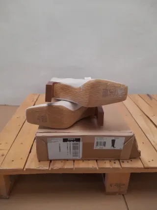 Botas altas Mango piel blancas nuevas