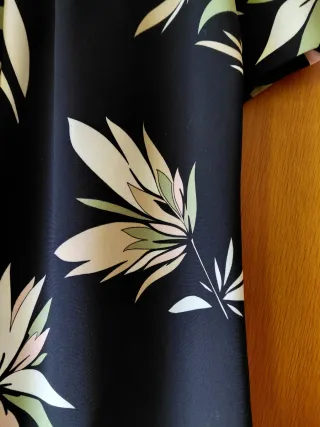 Vestido Max Mara Negro Estampado Floral