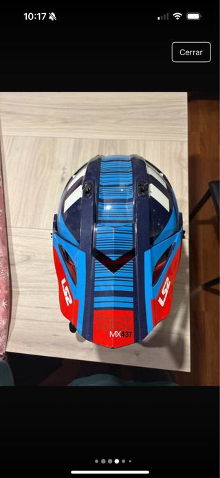 Casco Motocross LS2 Rojo y Azul talla S
