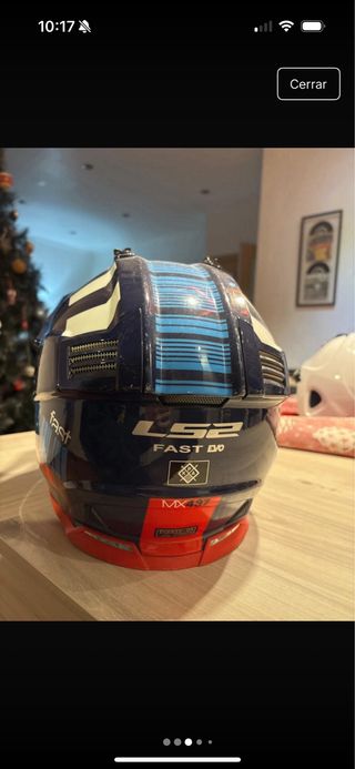 Casco Motocross LS2 Rojo y Azul talla S