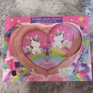 Pochette peluche unicorno nuova marca Royal Beauty