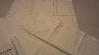 Lenzuolo in lino ricamato a mano, antico