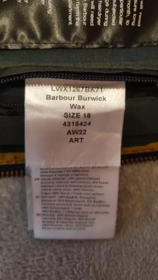 Barbour Burwick Chaqueta Negra encerada