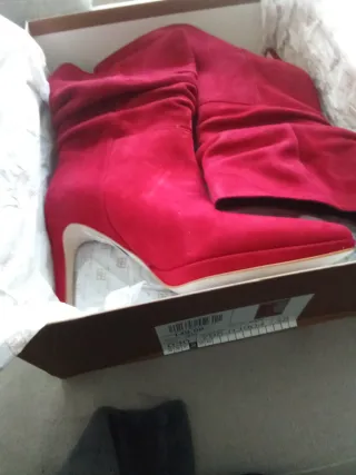 Botas de vestir rojas talla 38