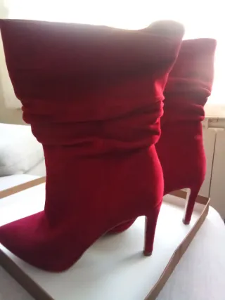 Botas de vestir rojas talla 38