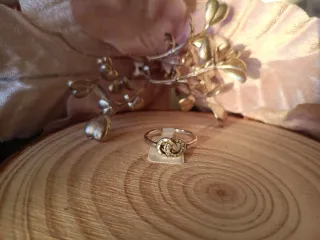 Anillo plata doble círculo