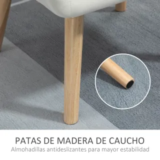Butaca Moderna Salón Tela y Madera